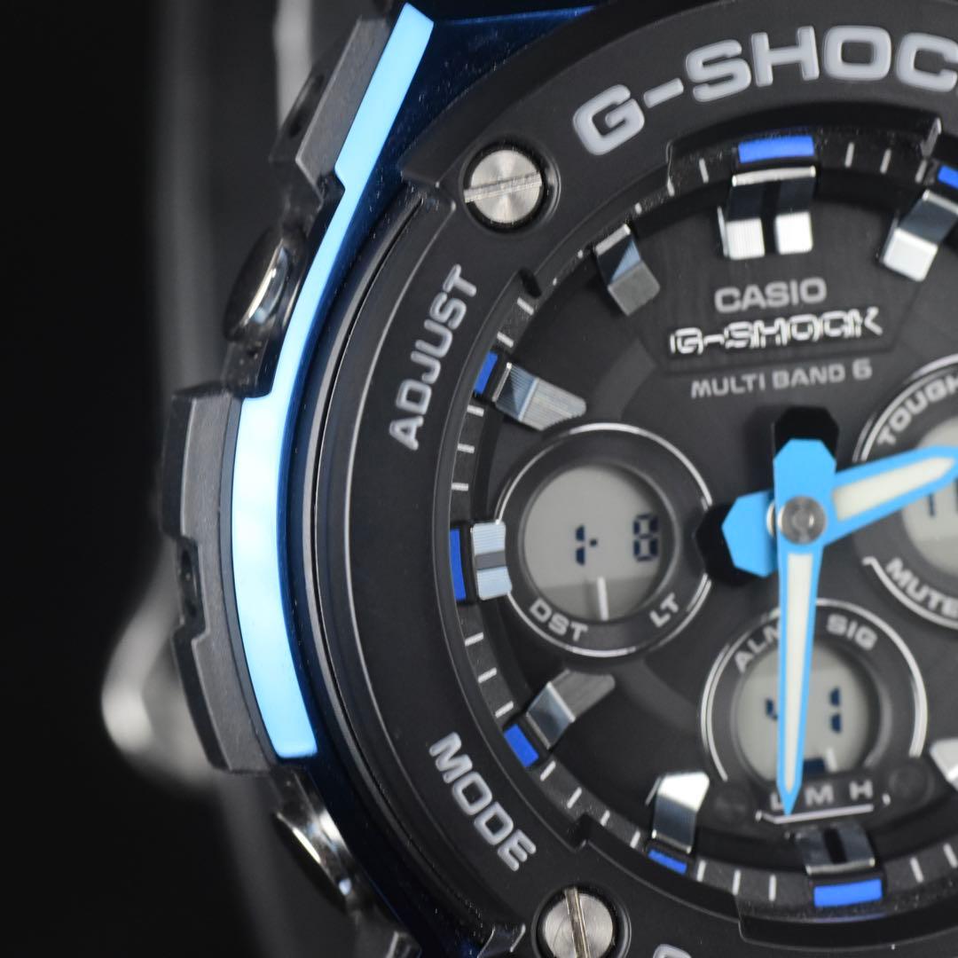 【美品】 G-SHOCK GST-W300G-1A2JF 電波ソーラー ブルー