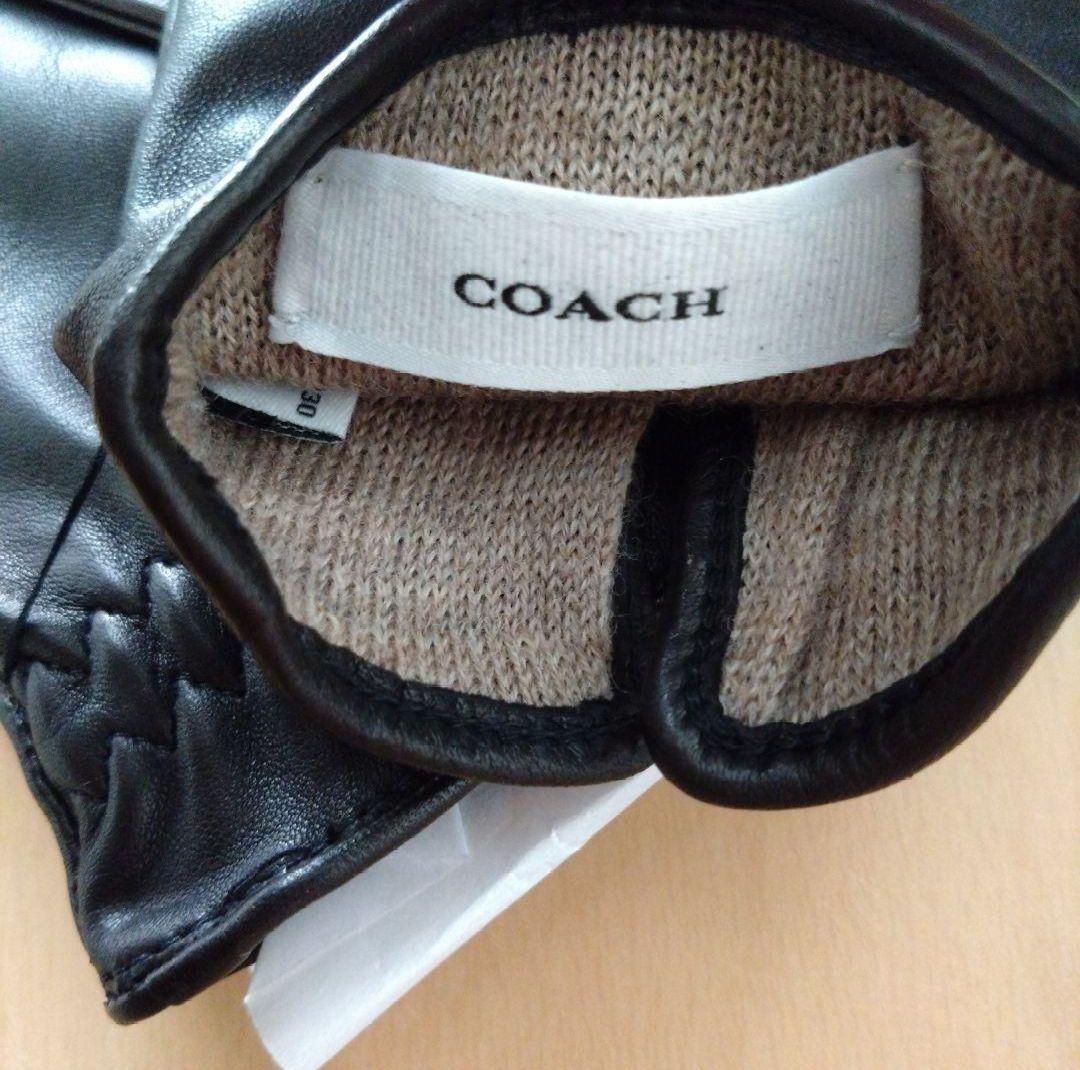 専用ページです 【新品】COACH メンズレザーグローブ ブラック Lサイズ