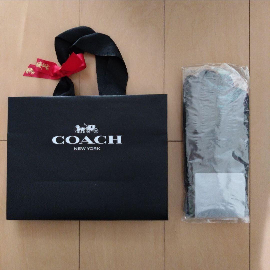 専用ページです 【新品】COACH メンズレザーグローブ ブラック Lサイズ
