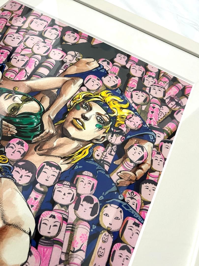 ジョジョ　複製原画　ジョセフ&シーザー＆リサリサ