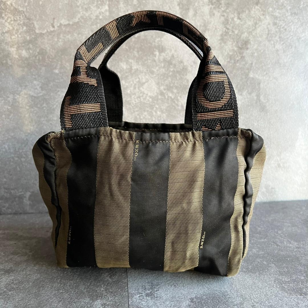 ⭐️FENDI⭐️フェンディ ペカン柄 ミニトートバッグ ハンドバッグ ブラウン