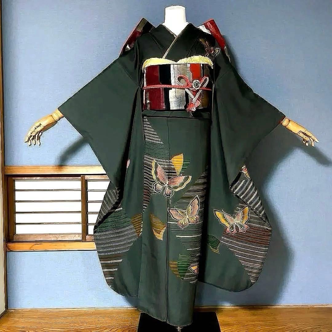 23点　振袖フルセット　手描き友禅　新品ショール着付け道具付き　成人式振袖　振袖