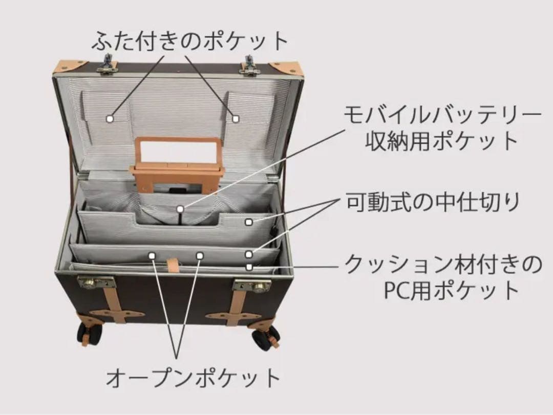 ちい　トップオープン・トランクキャリー 紺色　モアエルグMOIERG