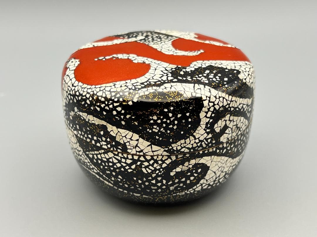 平棗　昇陽荒磯　萌絵　柳哉作　最上作　共布　共箱付き　作家物　茶道具　未使用