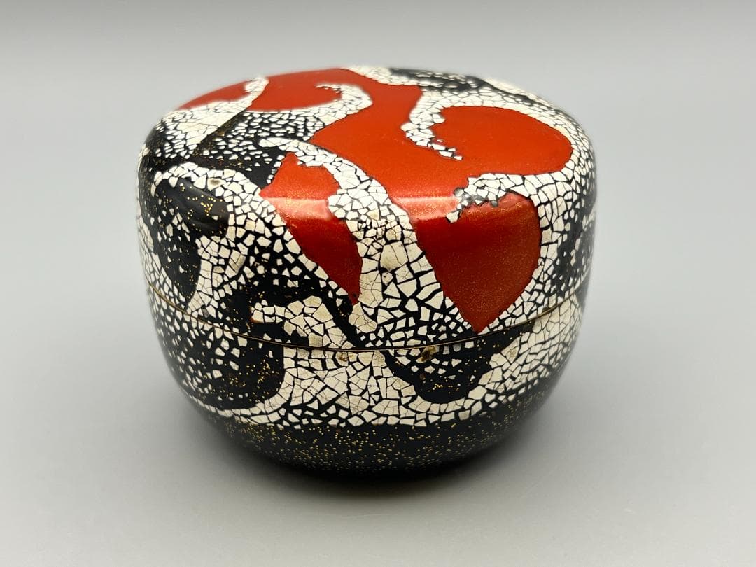 平棗　昇陽荒磯　萌絵　柳哉作　最上作　共布　共箱付き　作家物　茶道具　未使用