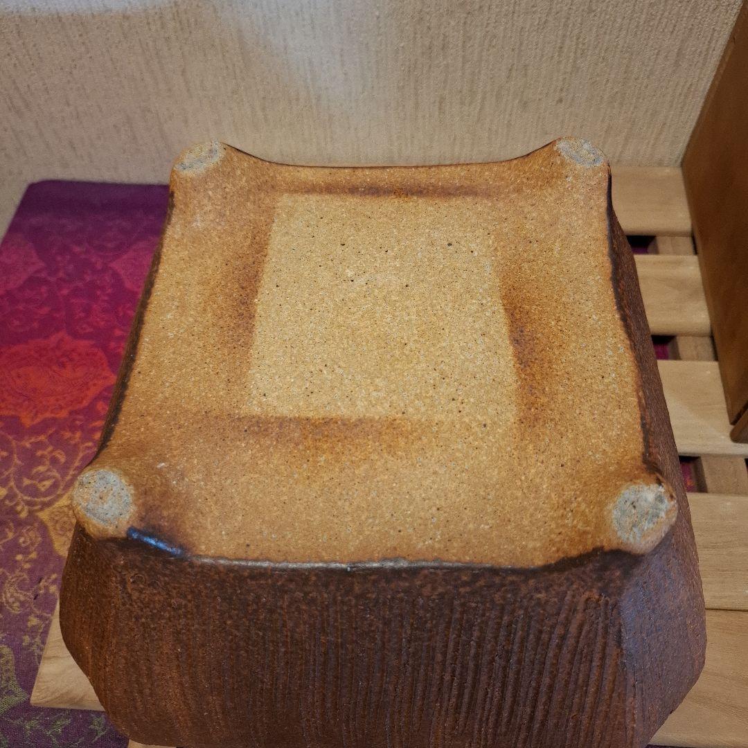 四代 高橋楽斎（造）信楽土風炉 瓶掛 釜鐶 共箱 茶道具 陶磁器 信楽焼 風炉用