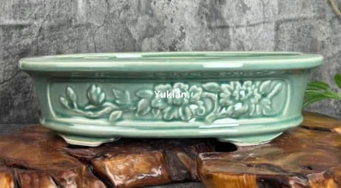 楕円鉢 陶器鉢 盆栽鉢 植木鉢 小品盆栽鉢 大品盆栽鉢