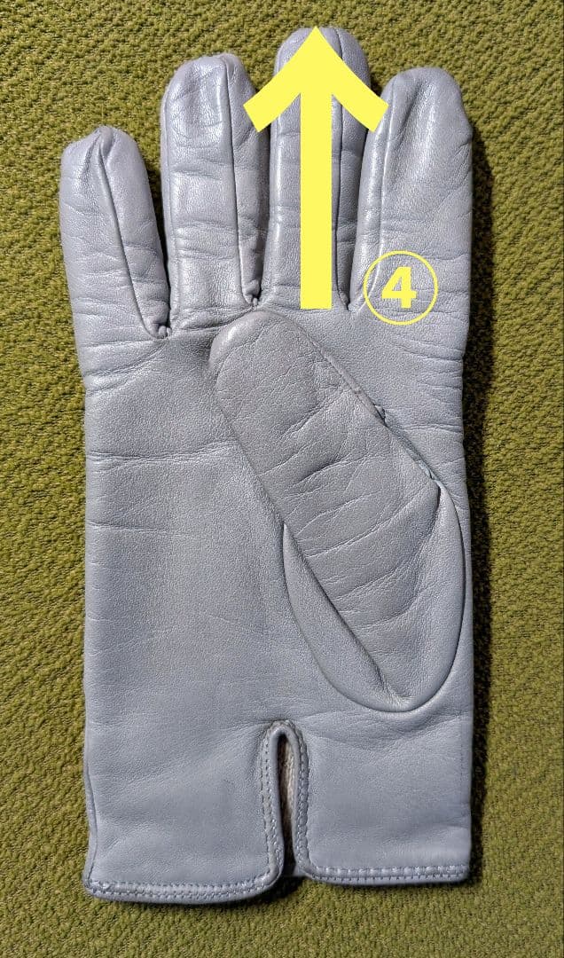 MEROLAメローラ 本革手袋 希少6.5 グレー イタリア