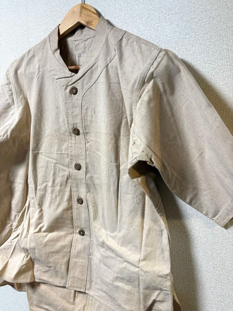 【金庫保管品】戦前戦中　野球ユニフォーム上下未使用品　JAPANVINTAGE