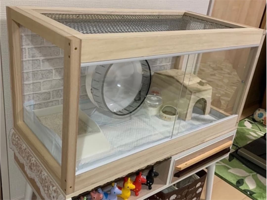 新品　木製ケージ　ハリネズミ　ハムスター　小動物　広葉樹　カスタムベースにどうぞ