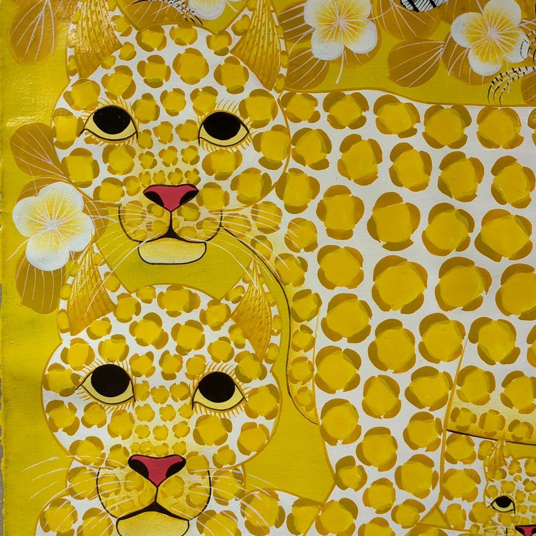 『 Yellow Leopard fam 』by Zuberi 60*60cm