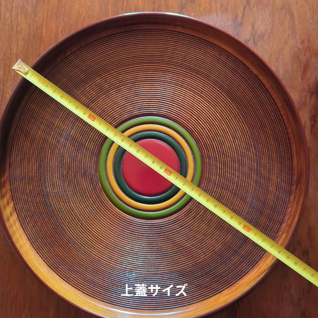 茶道具　漆器　木工細工　天然木　木製くり抜き茶櫃（上蓋独楽塗盆）茶器入れ　大寸