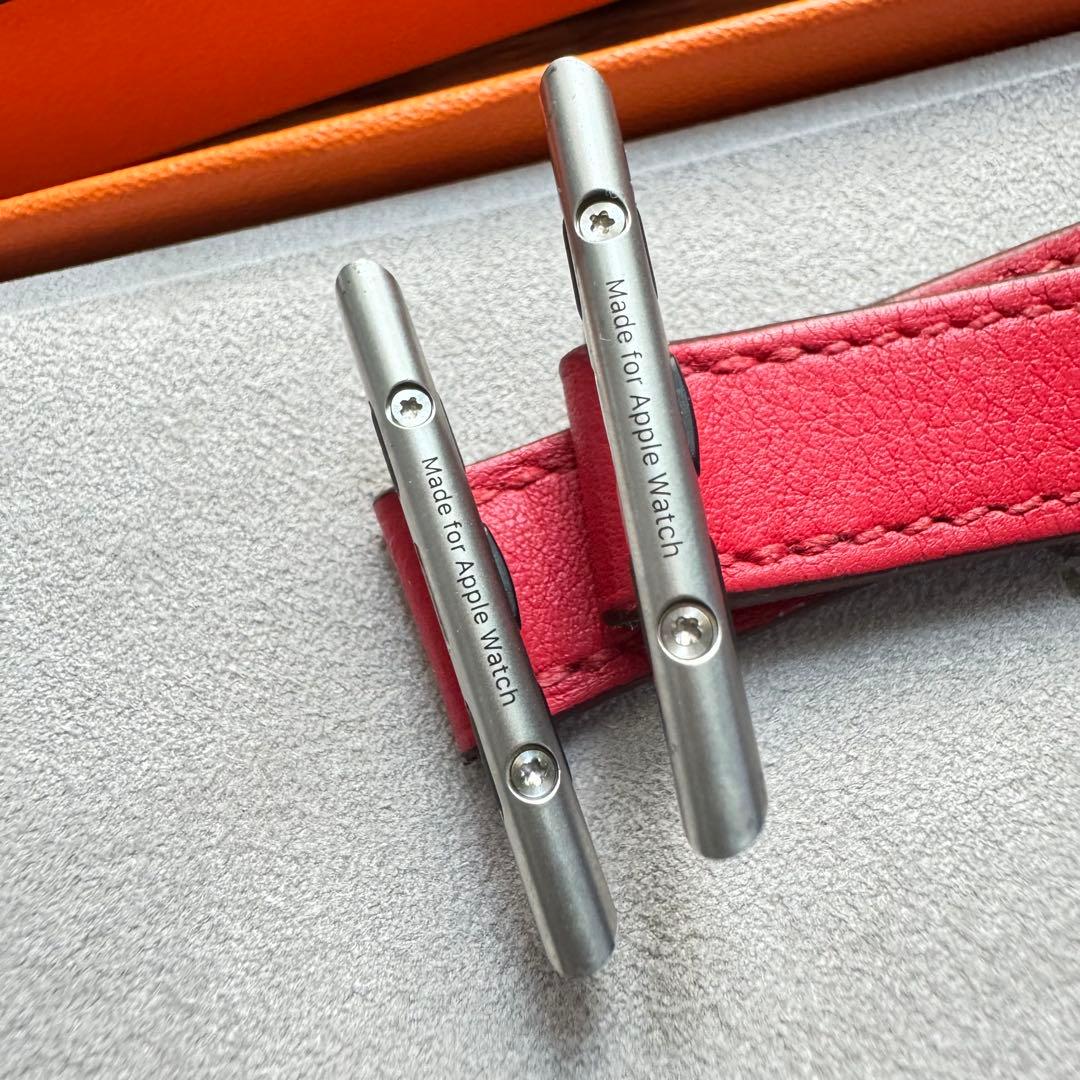 2470 Apple Watch エルメス　ルージュドゥクール　二重　レザー