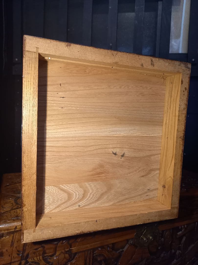 和物　高級　木組細工　欅　良杢目　無垢材　一枚板　重厚　大引き出し　五杯