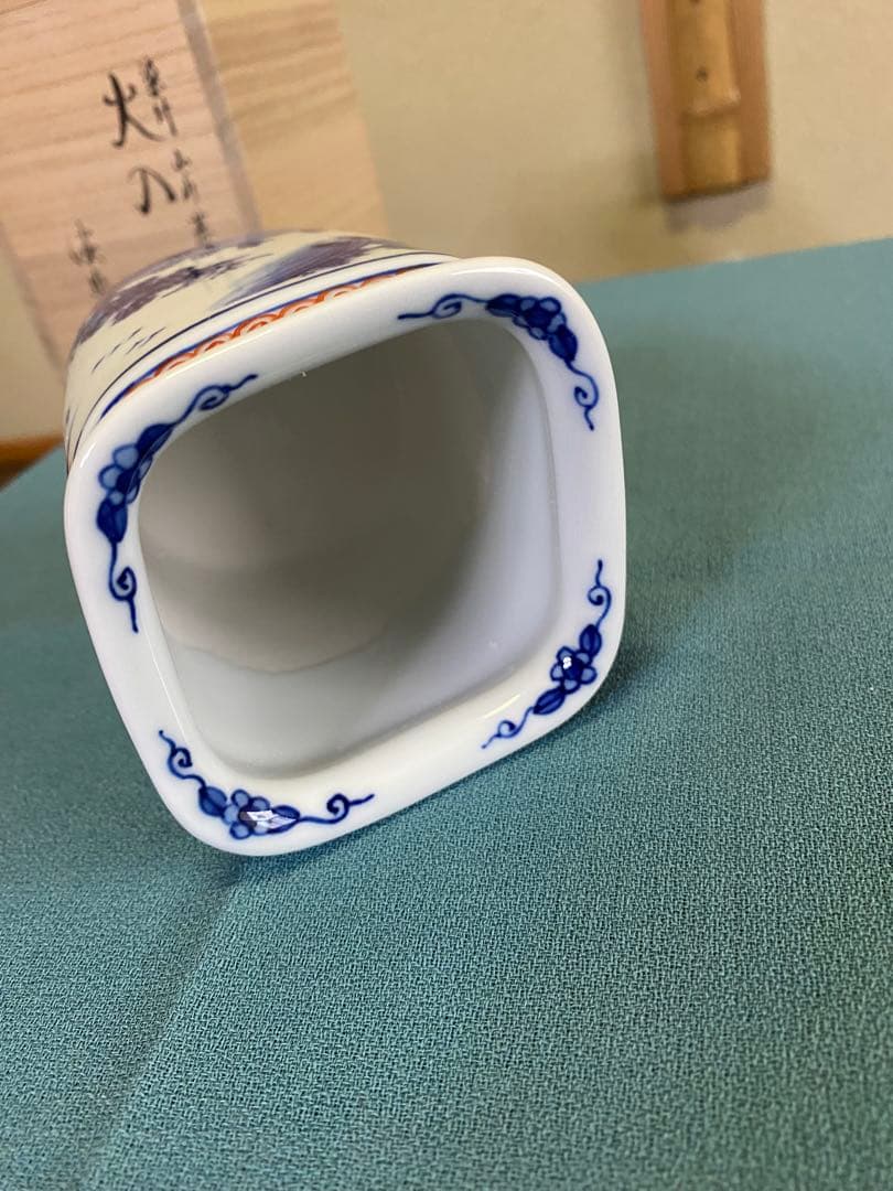 ⭐️本日限定⭐️茶道具/火入 林淡幽 『染付山水菱』五山窯