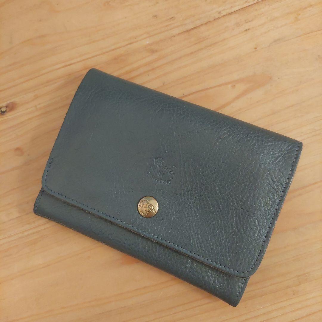 イルビゾンテ IL BISONTE 二つ折り財布 ミドルウォレット グレー