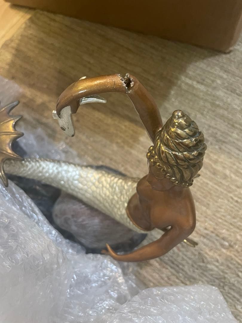 訳あり アールデコ巨匠【エルテ Erte】ブロンズ 人魚像 1988年製作 限定