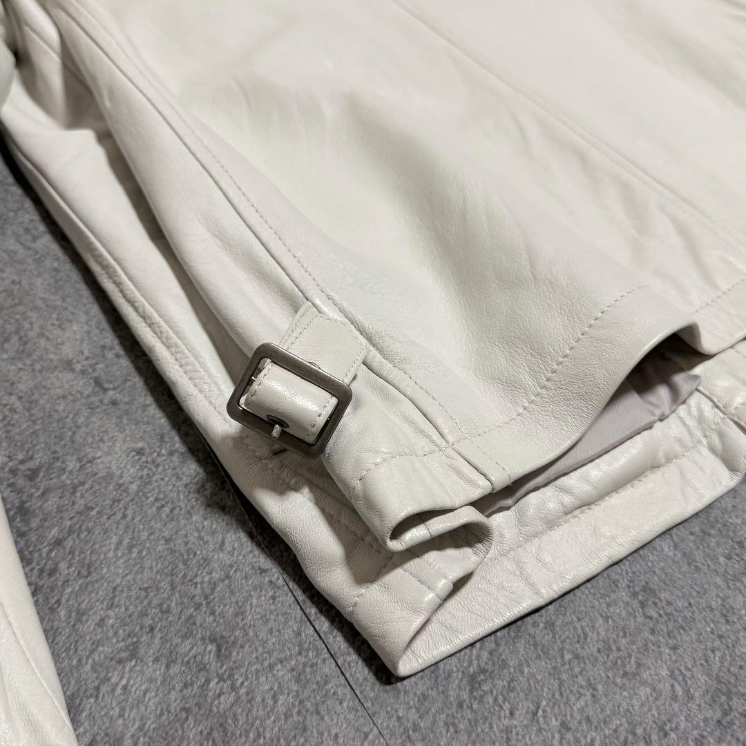 美品　WIND ARMOR　ライダースジャケット　ラムレザー　バイカラー