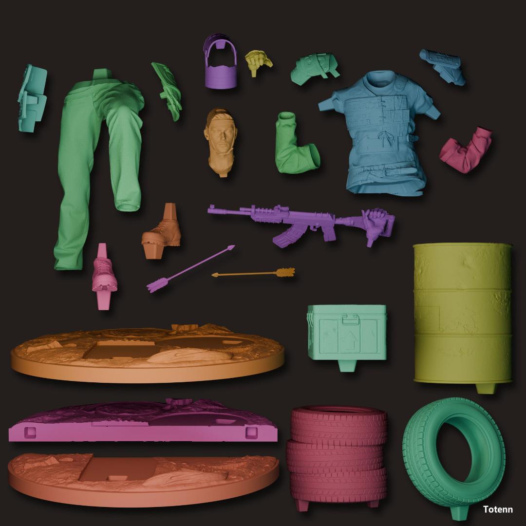 1/8　未塗装 未組立　【 サバイバー RUST 】フィギュア　ガレージキット