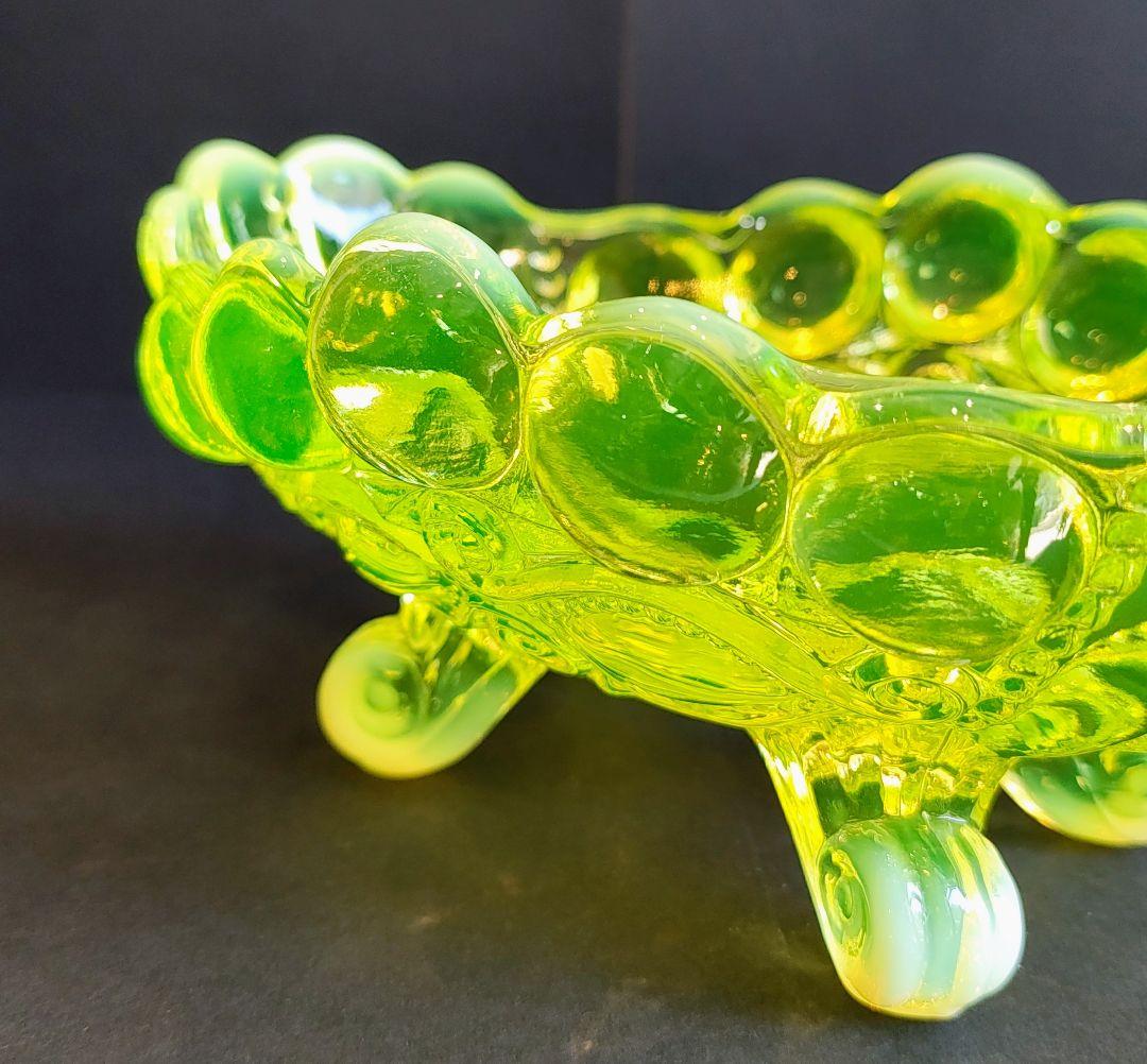 Mosser Glass Jam Dish モッサーグラス ウランガラス レトロ