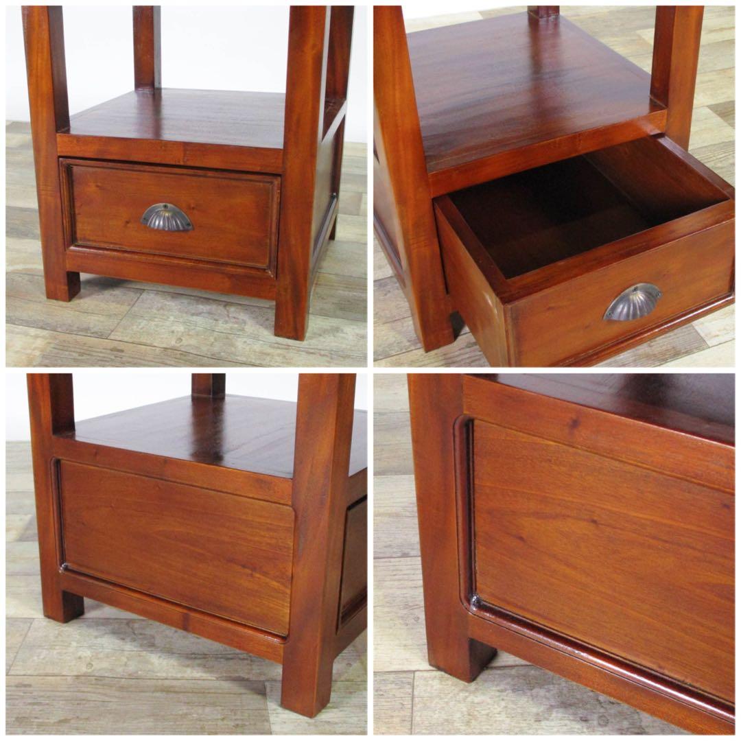 I 新品 アジアン サイドテーブル ミニテーブル 収納 飾り棚 アンティーク