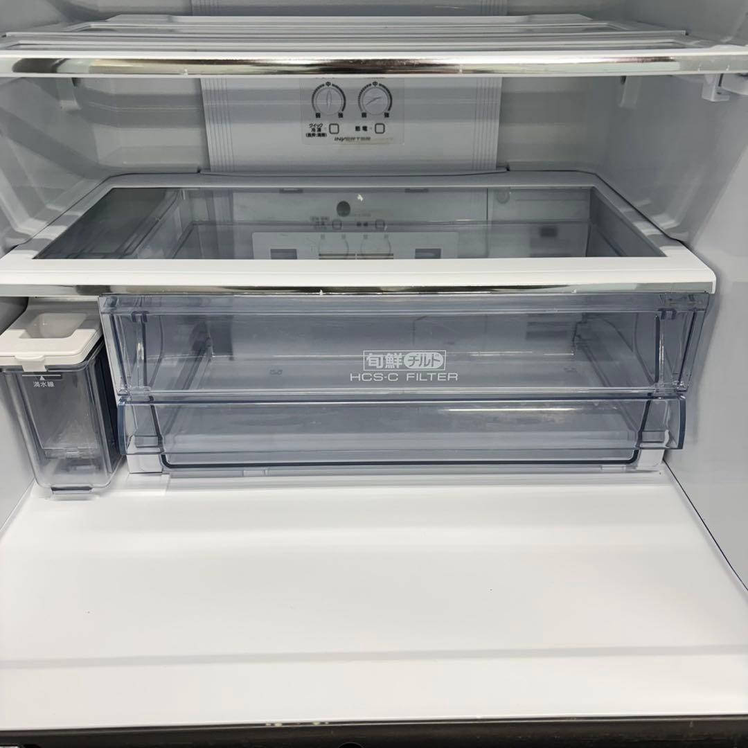 521 AQUA 大型冷蔵庫 300L強 小型　家庭用 左開き 自動製氷 グレー