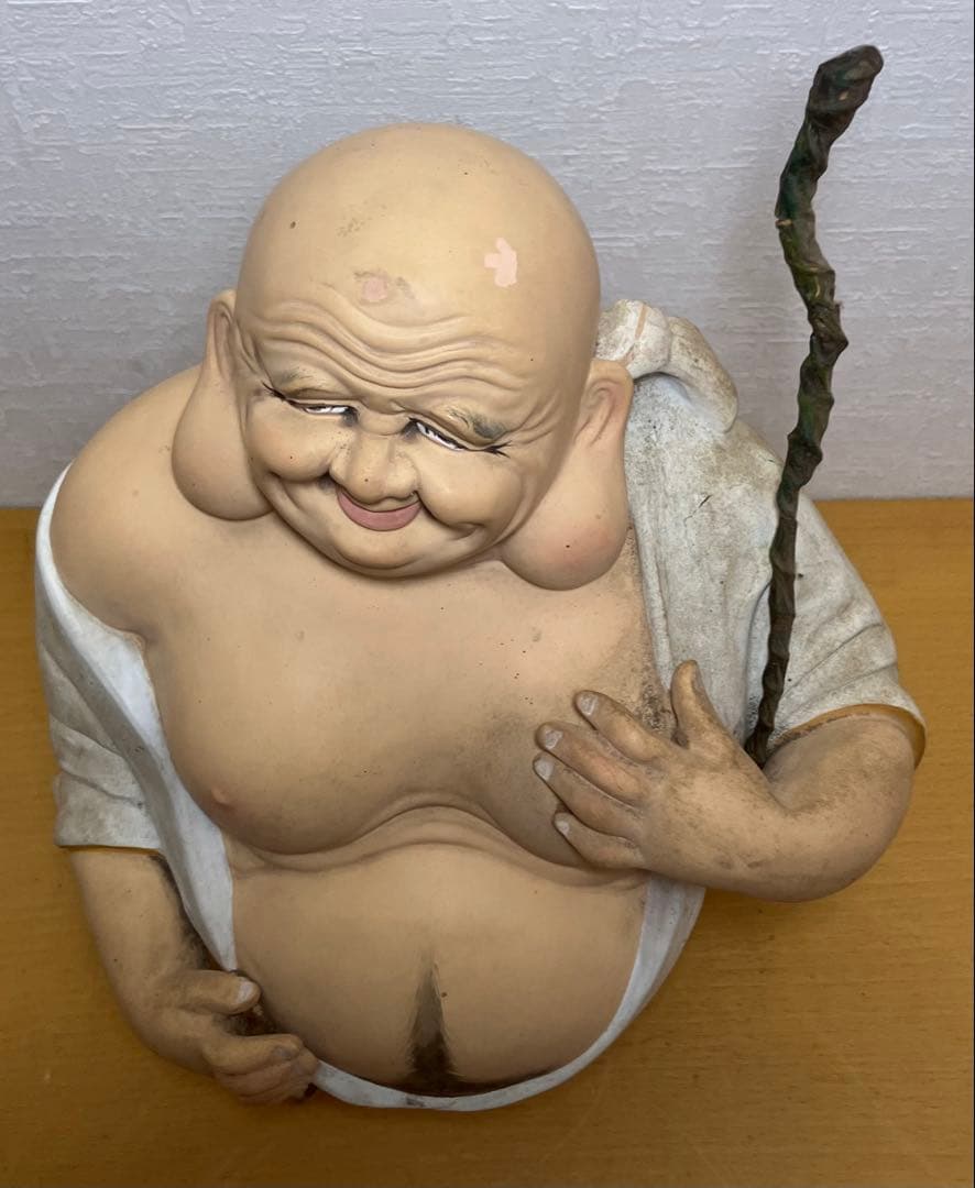 【置物】七福神　布袋様　陶器製　縁起物　アンティーク