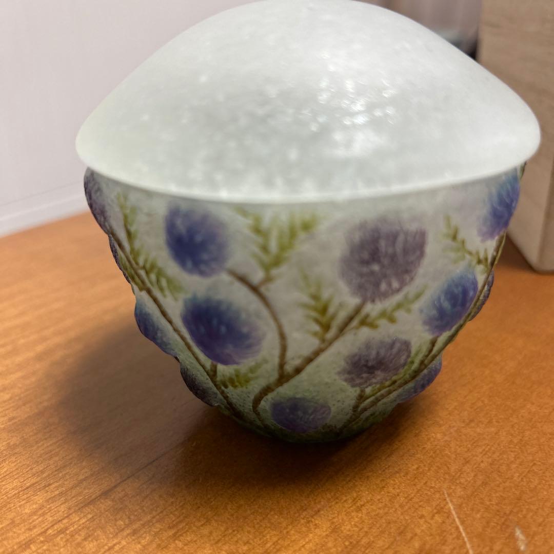 最終お値下　飯塚亜裕子さん　花の蓋物　パートドヴェール　貴重