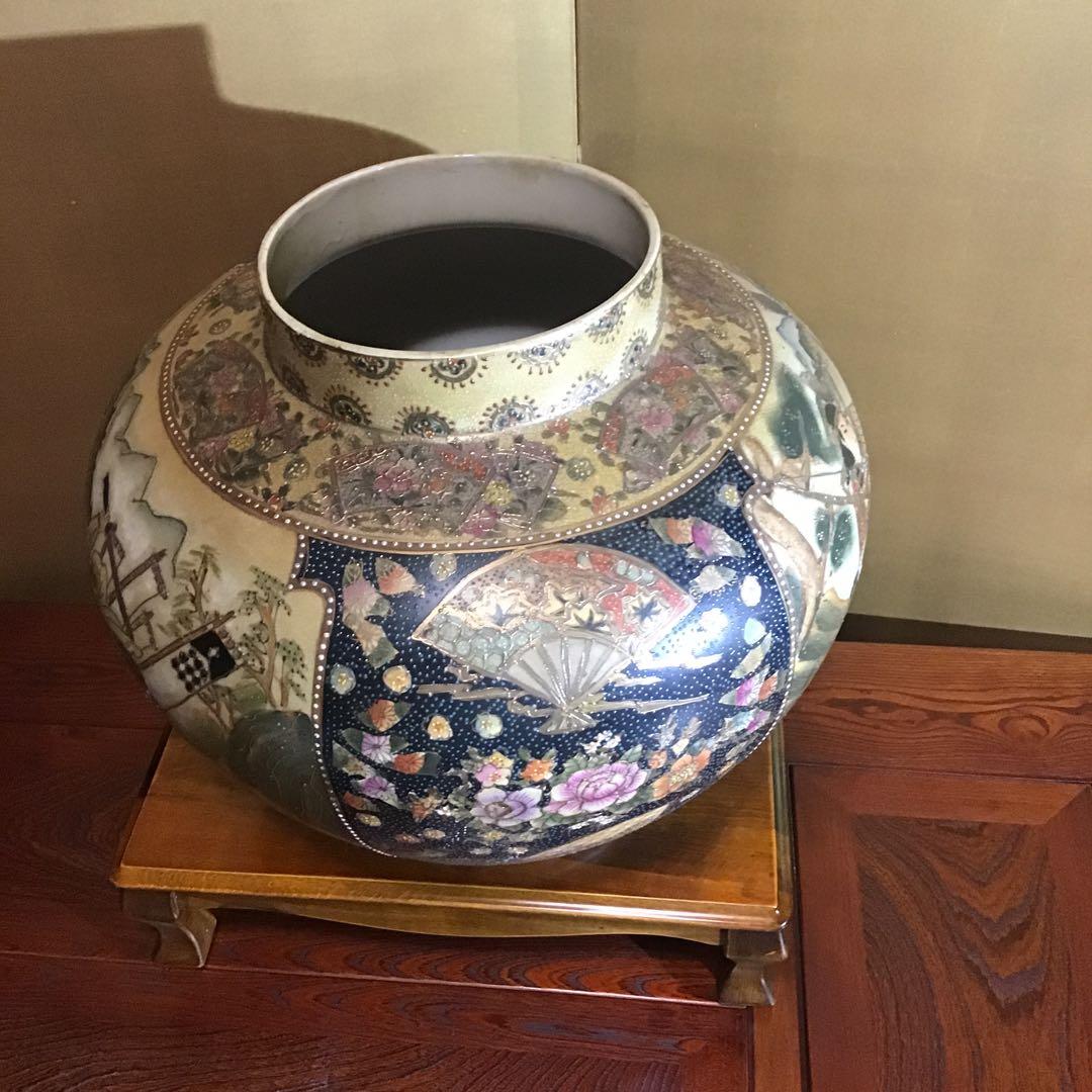 武田信玄x上杉謙信　川中嶋の戦い絵図　木曽義仲、巴御前絵図　九谷焼特大大壺