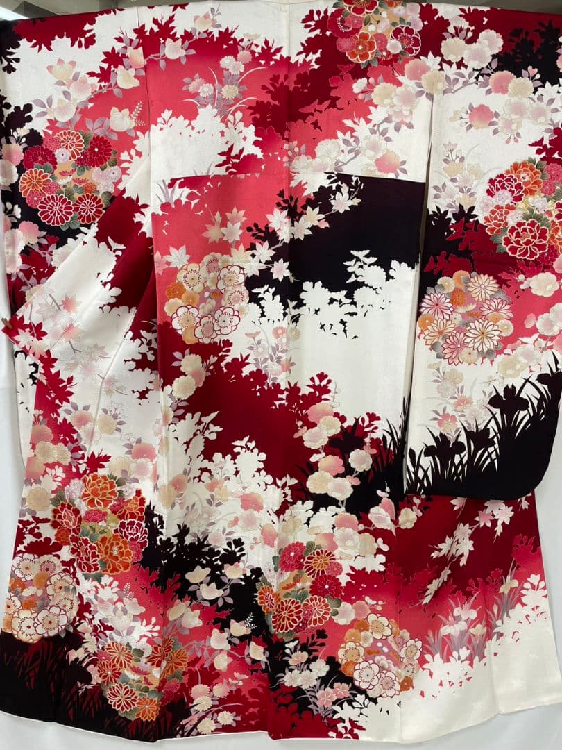 売約済み【WA-Modern】★★正絹　手描き友禅　振袖7点フルセット★★