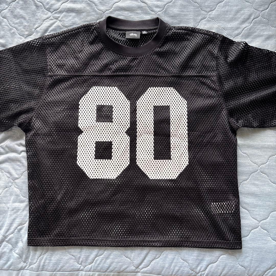 STUSSY TEAM JERSEY 80 ブラック　メッシュ M