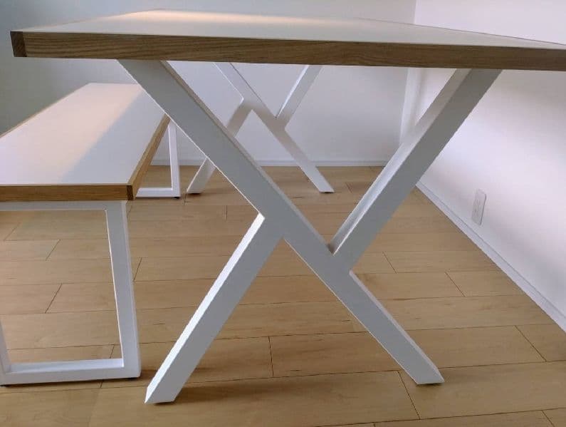 北欧風オーダーメイド ダイニングテーブル ホワイト