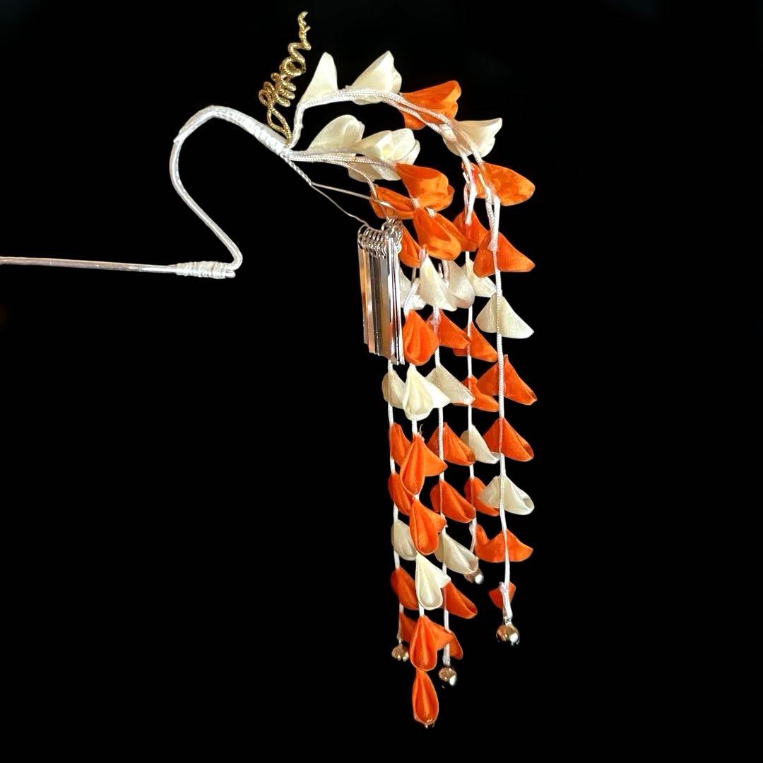 専用です。 日本髪 髪飾り 七五三(7歳) 橙色