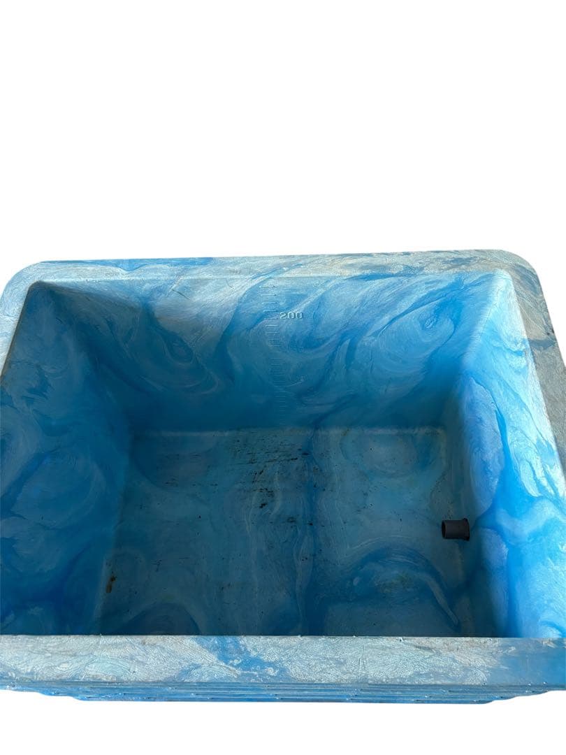 ぶらっくがりばー　ダイライト　青のマーブル模様の大型タンク