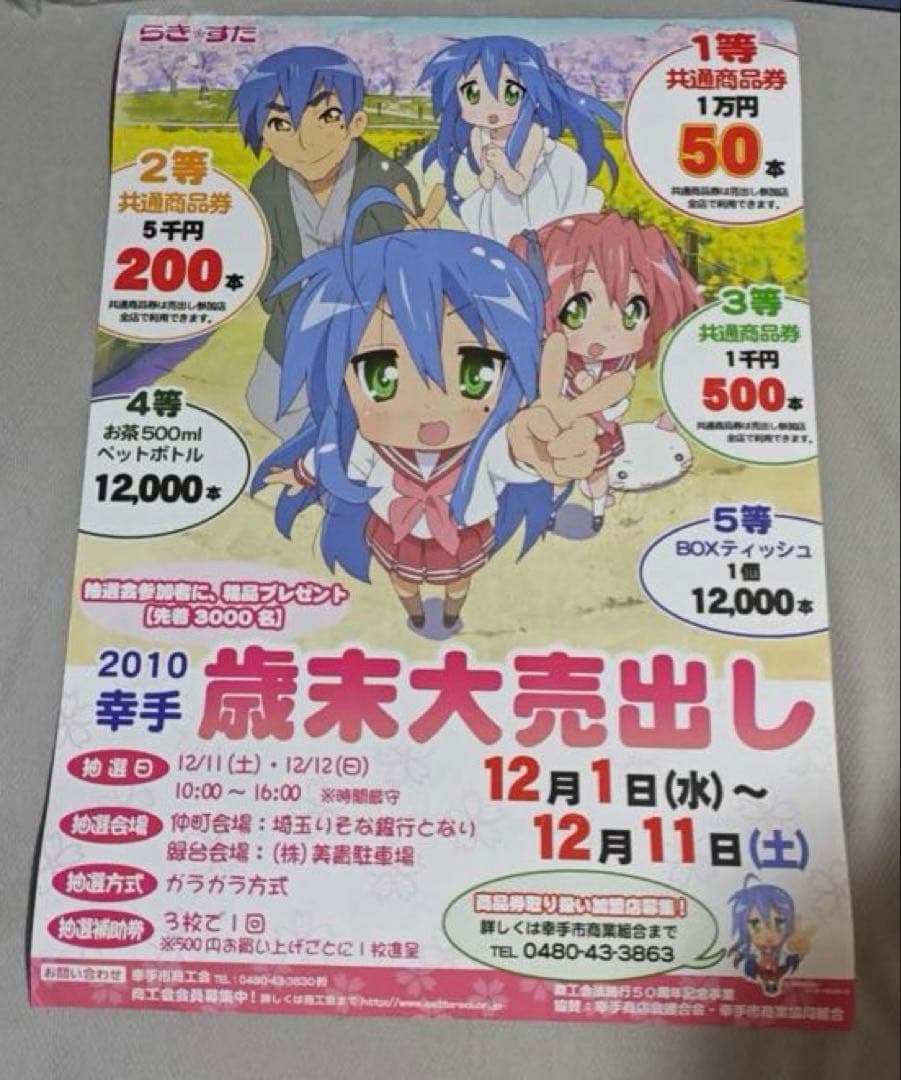 激レア　非売品　らき☆すた　らきすた　ポスター　②