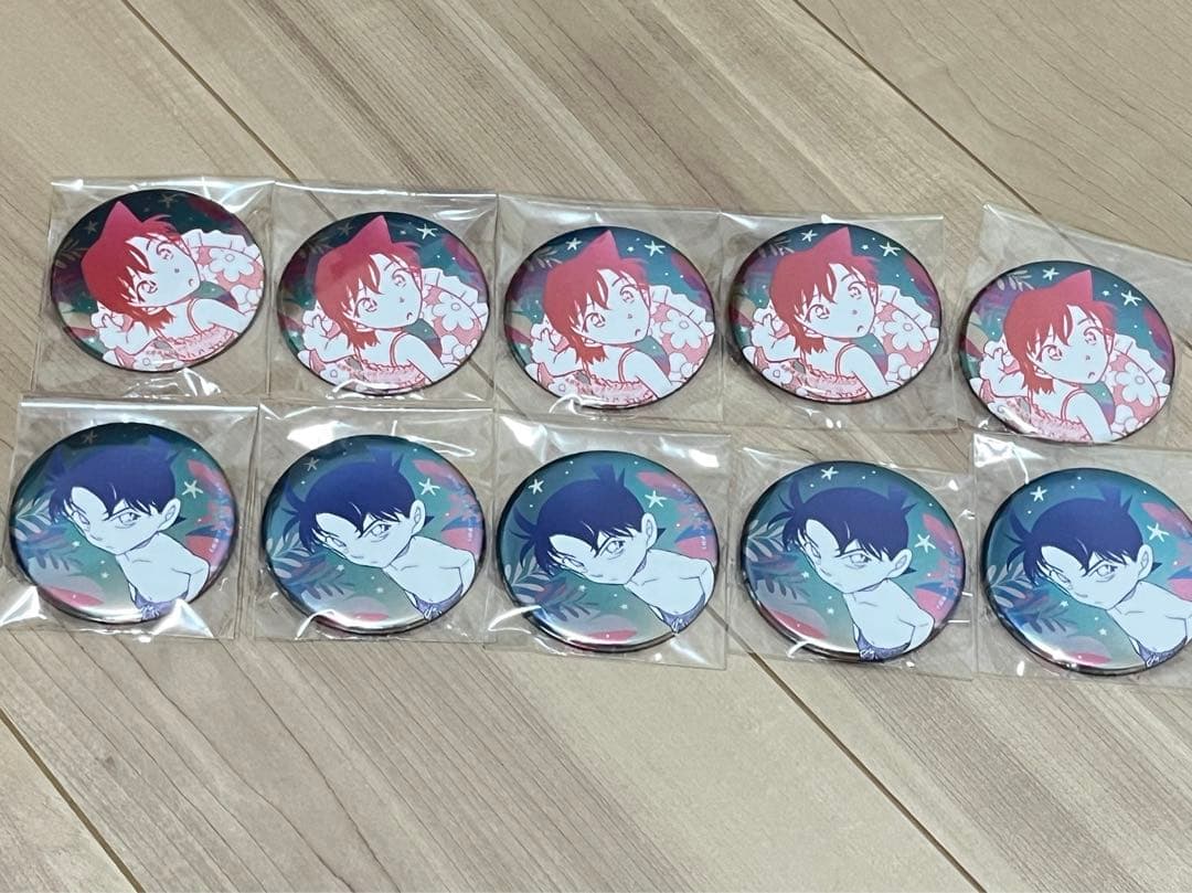 名探偵コナン 工藤新一 毛利蘭 さざ波シリーズ 缶バッジ 10点セット