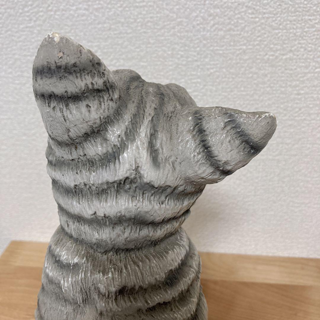 イタリア　リアル猫 ネコ　ねこ　キャット　サバトラ　置物 オーナメント オブジェ