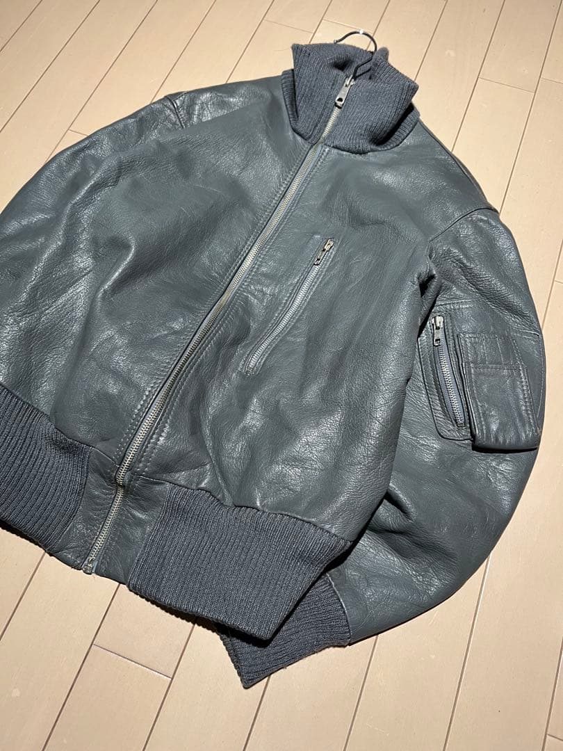 80sドイツ軍フライトジャケット、レザージャケット