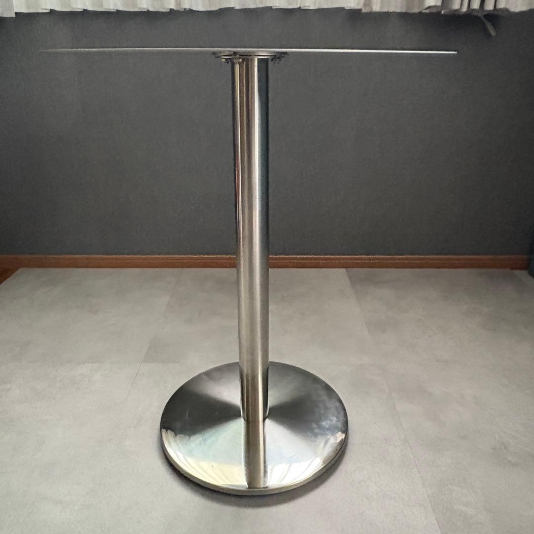 ステンレスコーヒーテーブル サイドテーブル ヘアライン仕上げ カフェ バルコニー