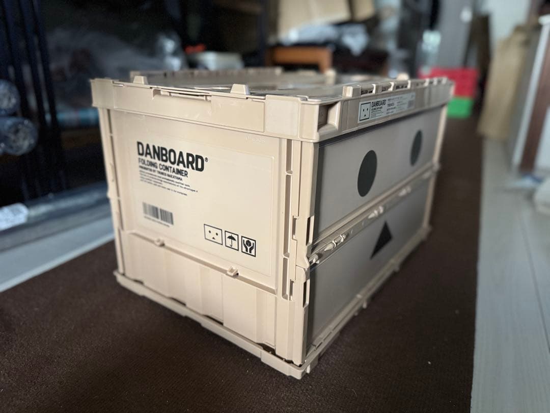 【HaY】トラスコ ベージュ 折りたたみコンテナ 50L 6個セット