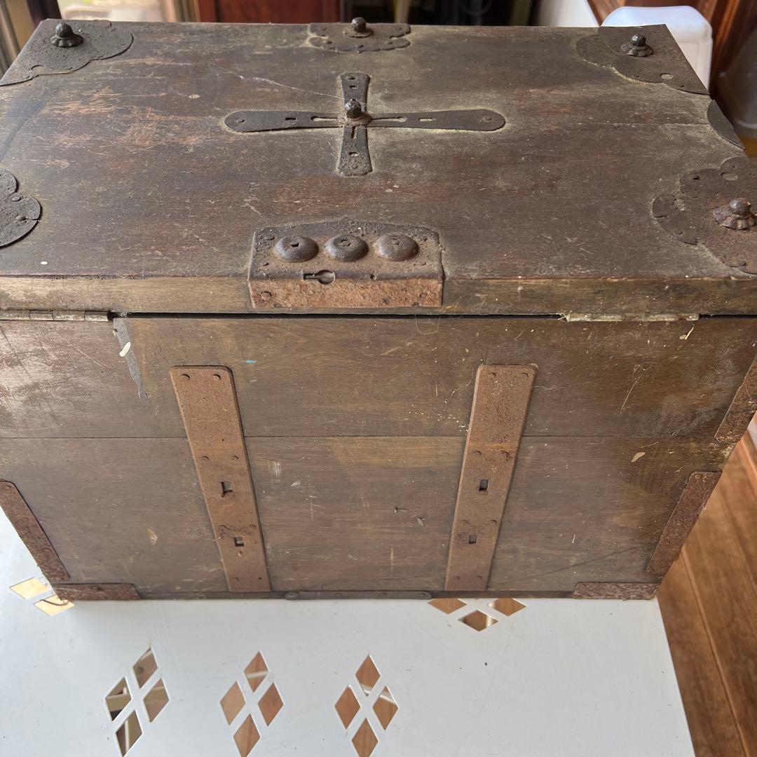 アンティーク 木製ボックス 中型