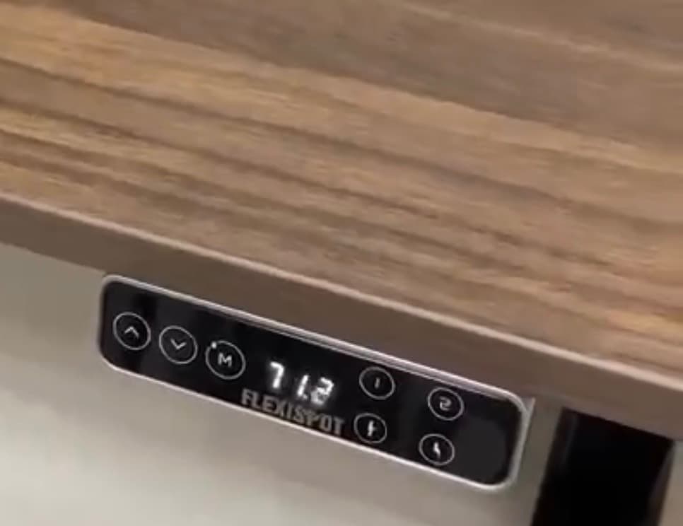 FLEXISPOT e7 電動昇降デスク 脚と天板　ブラック・グレイウッド