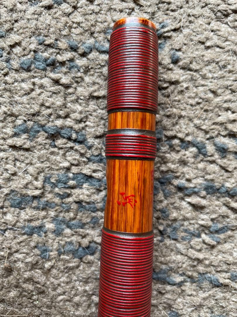 篠笛　蘭情管　唄用（ドレミ）朱総藤巻 八本調子