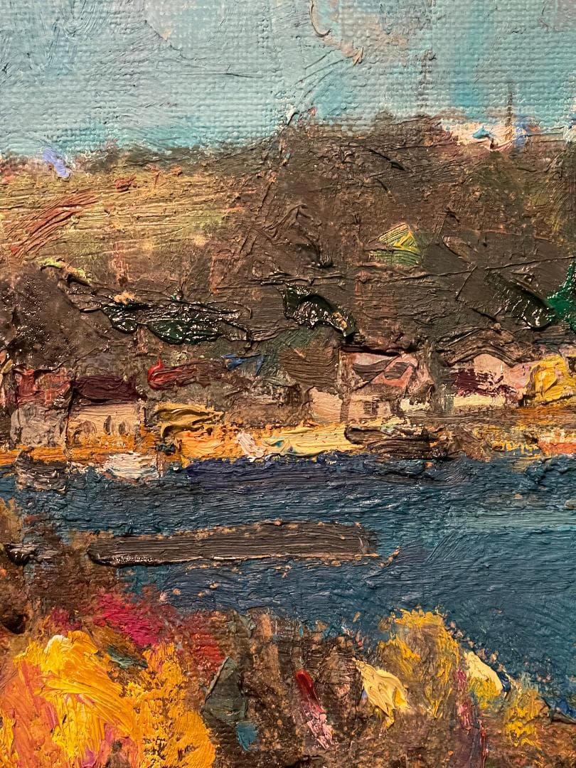 ま*も様 「真作」太佐寿一郎　風景画　油彩画　額装　サイン有り　F6号