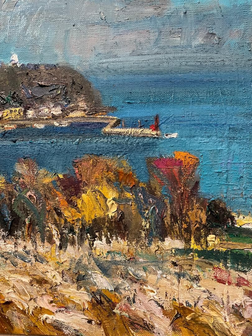 ま*も様 「真作」太佐寿一郎　風景画　油彩画　額装　サイン有り　F6号