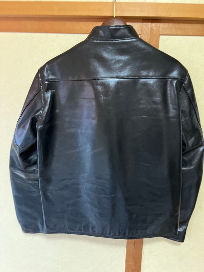 極美品✨Schott　ショット　ライダースジャケット　レザー　L　羊革　シングル