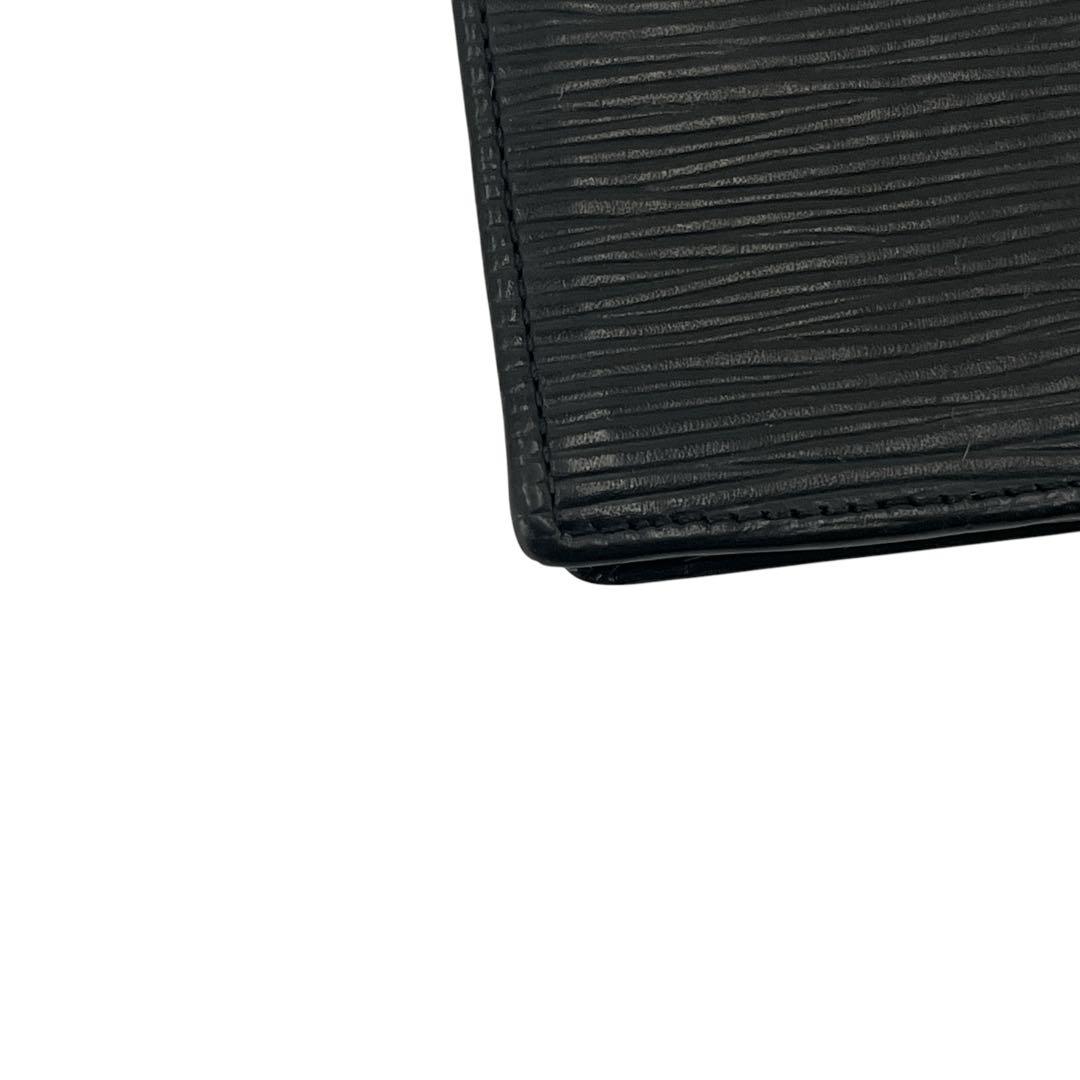 ルイヴィトン　ポルトモネ　ボワット　ケース　エピ　小銭入れ　ロゴ型押し　黒