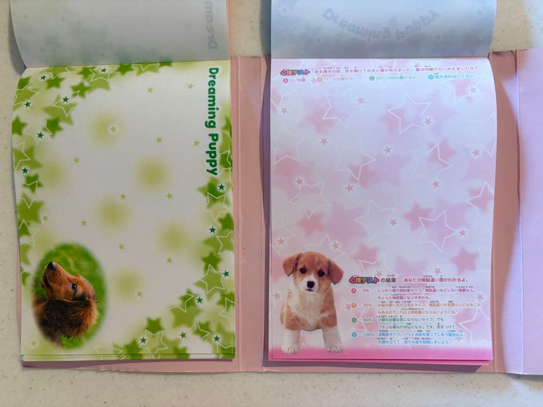 クラックス　平成　レトロ　パタパタメモ　メモ帳　犬　心理テスト　平成女児