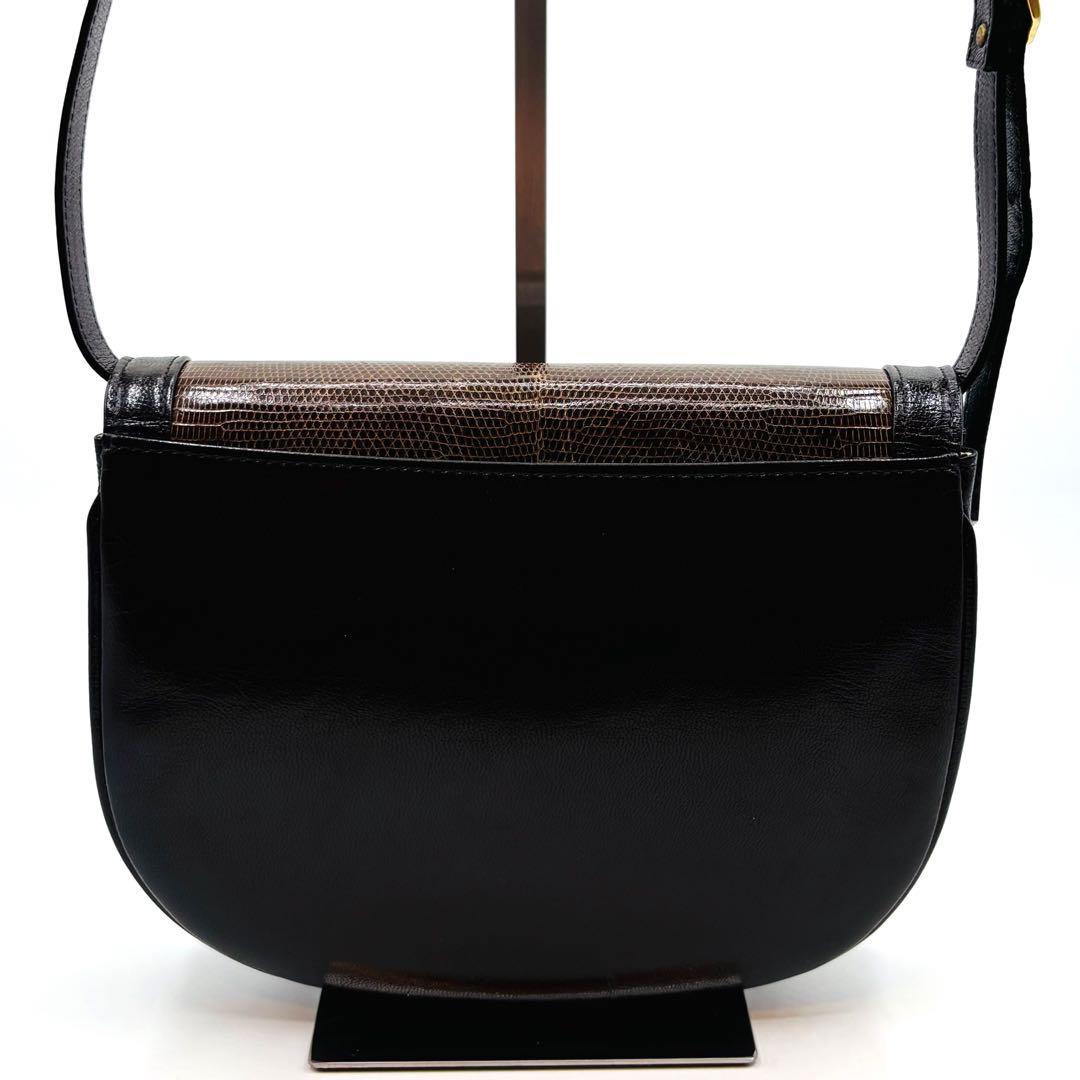 【極美品】JRA イヴサンローラン ショルダーバッグ リザード レザー 2way