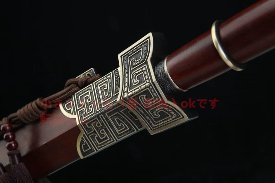 巨秦戦剣（酸枝木タイプ）古兵器   武具　刀装具　日本刀　模造刀   居合刀